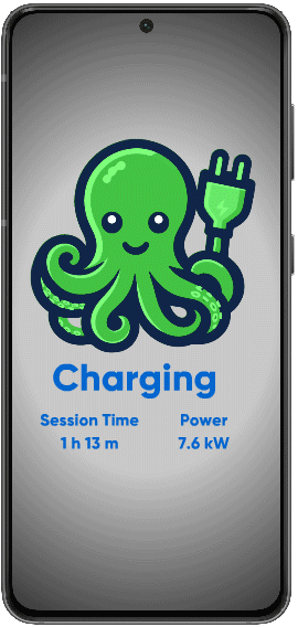 phone showing charging screen